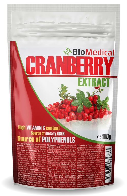 Cranberry Extract - brusinkový extrakt 100g