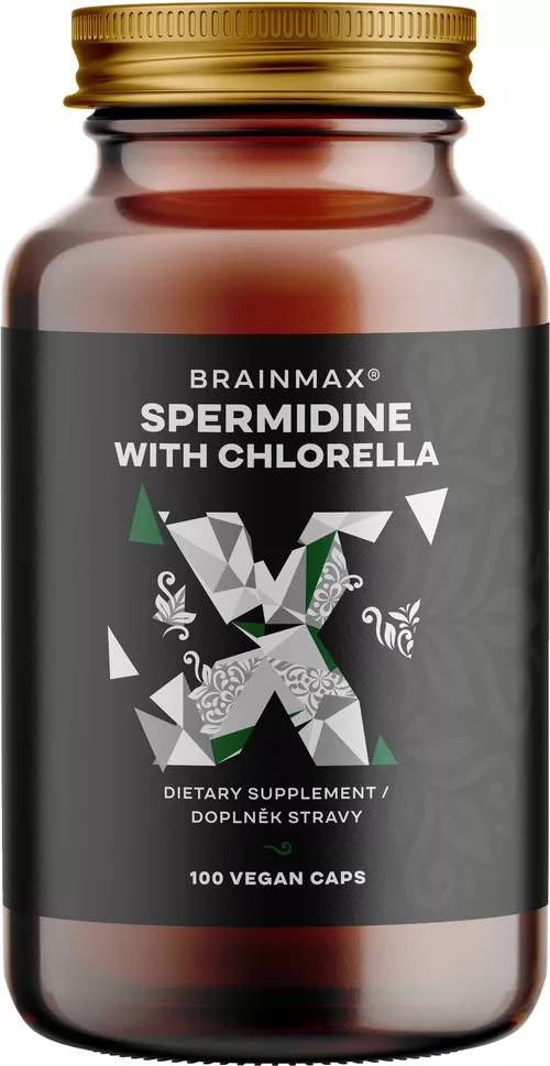 BrainMax Spermidine Chlorella, 100 rostlinných kapslí